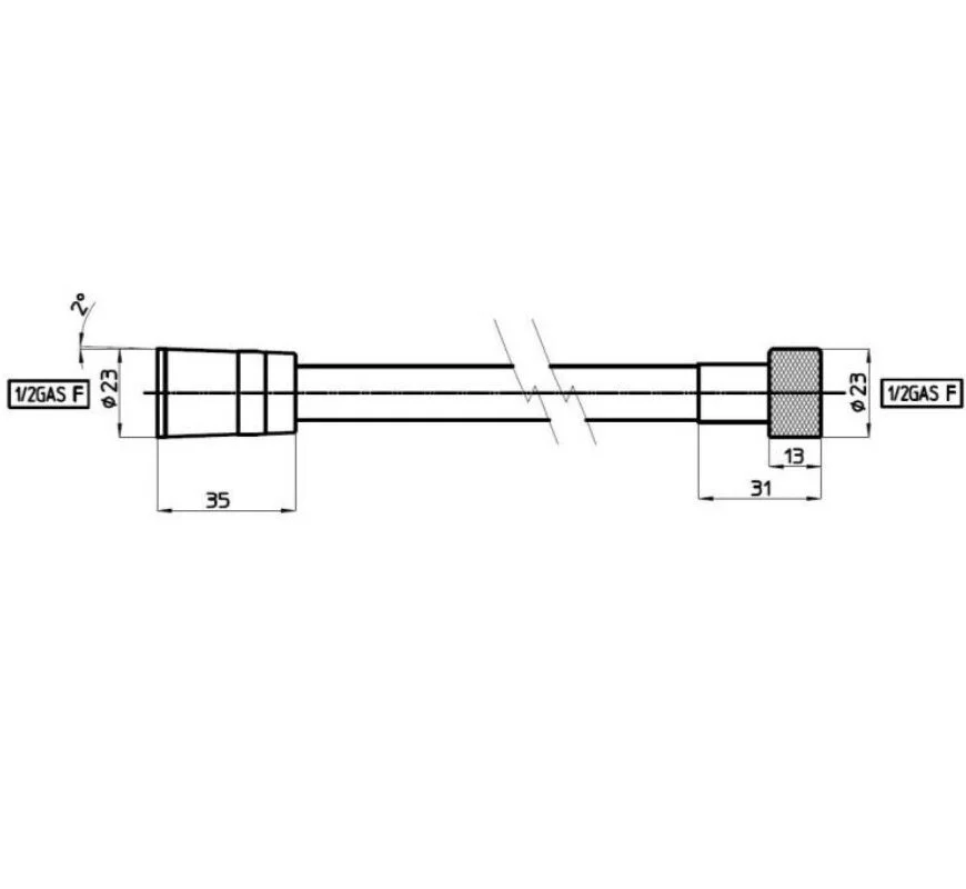 Душевой шланг Bossini Cromolux A00258C.073 черный