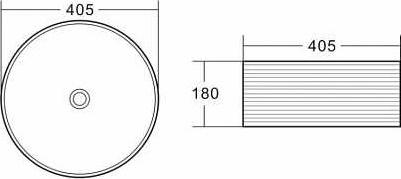 Раковина накладная 40 см Belbagno BB1406