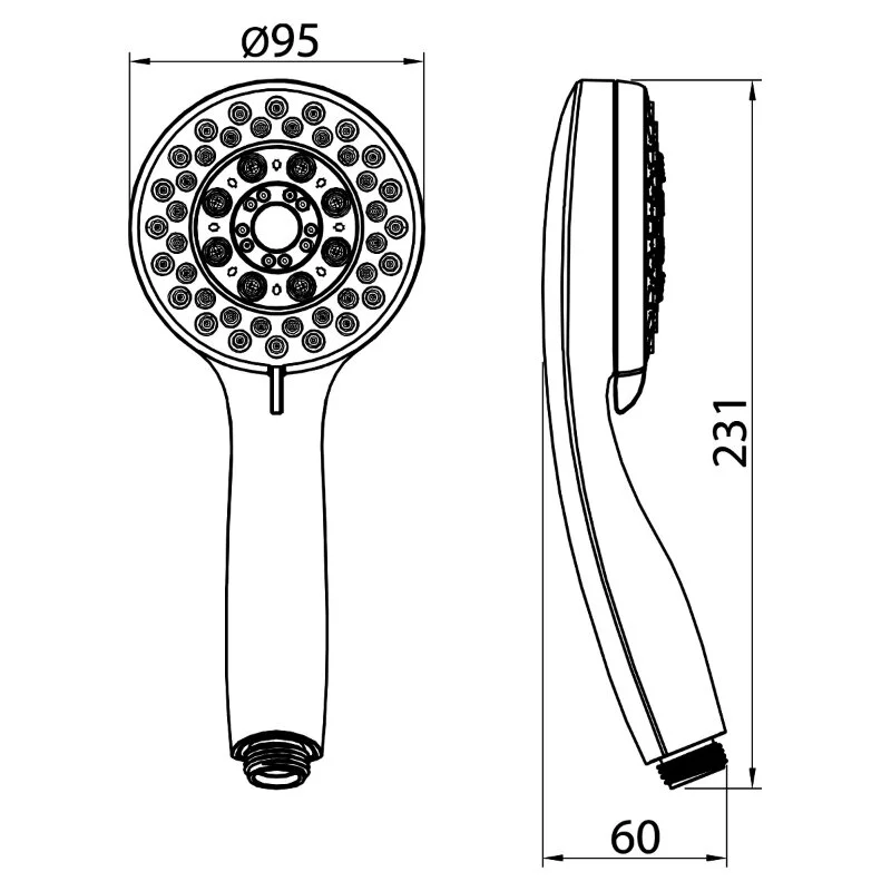 Душевая лейка Elghansa Hand Shower MG-059-Chrome хром