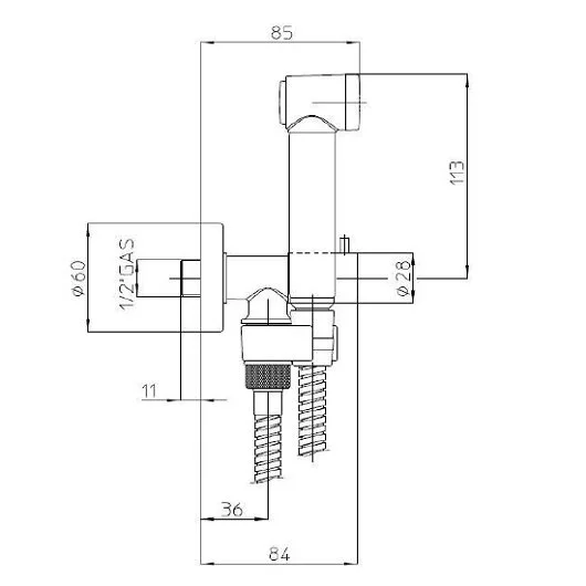 Душевая лейка Bossini Talita E57005B.030 хром