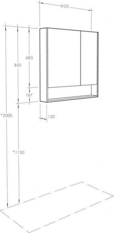 Зеркальный шкаф Aquaton Сканди 90 1A252302SD010, белый