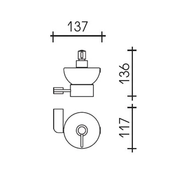 Дозатор для жидкого мыла Schein Allom 222DB-R хром