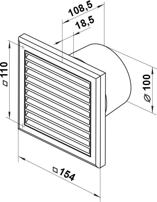 Вытяжной вентилятор Vents 100 К1