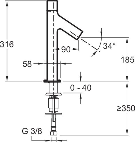 Смеситель для раковины Jacob Delafon Talan E10379RU-CP