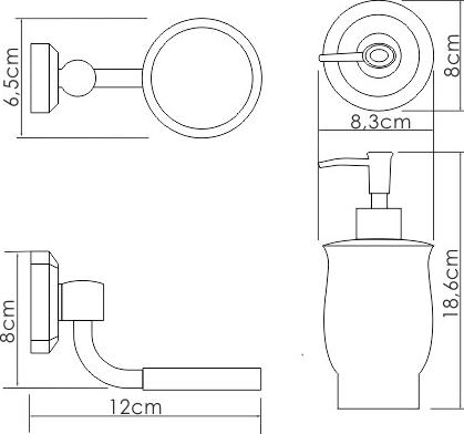 Дозатор для жидкого мыла WasserKRAFT K-24199, белый/хром