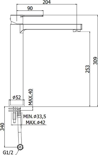 Смеситель Paffoni West WS074CR для раковины