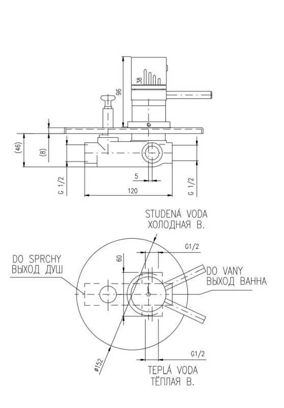 Смеситель для душа Rav-Slezak Termo DT286 хром