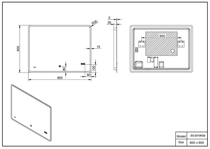 Зеркало Esbano ESMI2073RDS