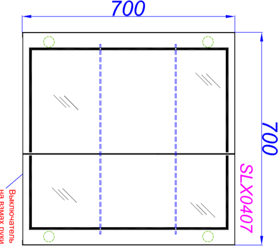 Зеркальный шкаф Aqwella Simplex 70 см SLX0407