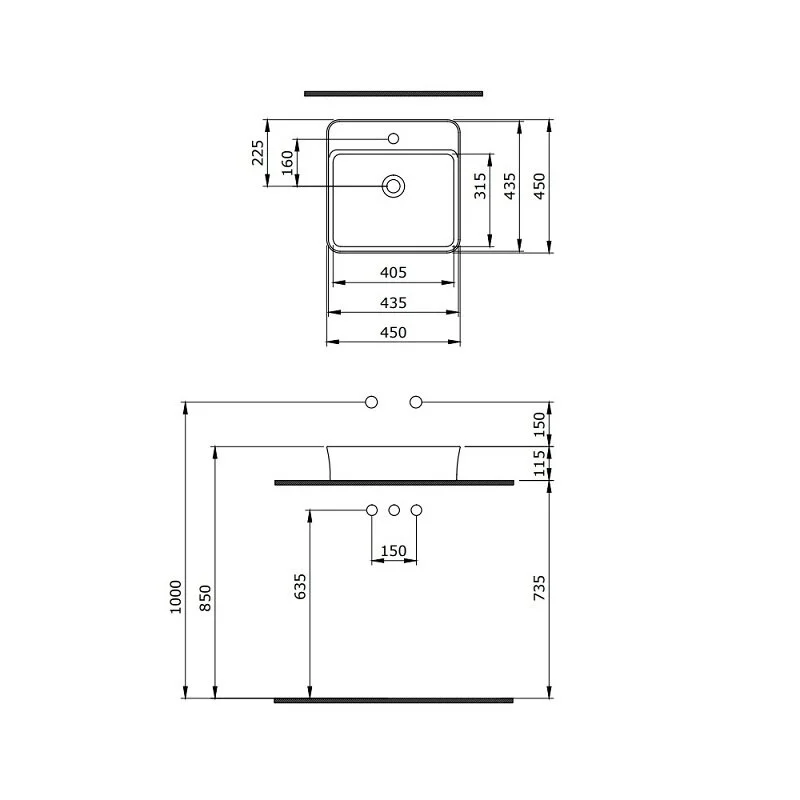 Раковина Berges Ego SL 182014 45 см, белый