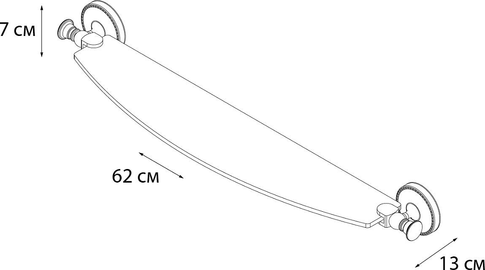 Полка Fixsen Adele FX-55003 хром