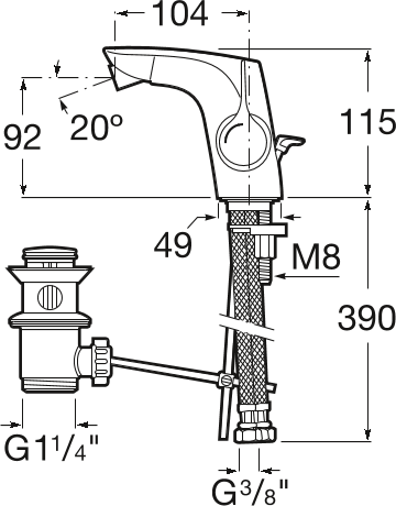 Смеситель для биде Roca Insignia 5A603AC00