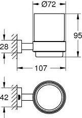 Стакан Grohe Essentials Cube 40755001