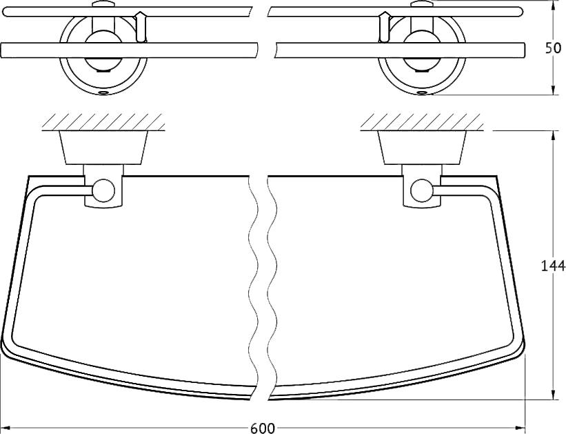 Полка FBS Vizovice VIZ 016 60 см