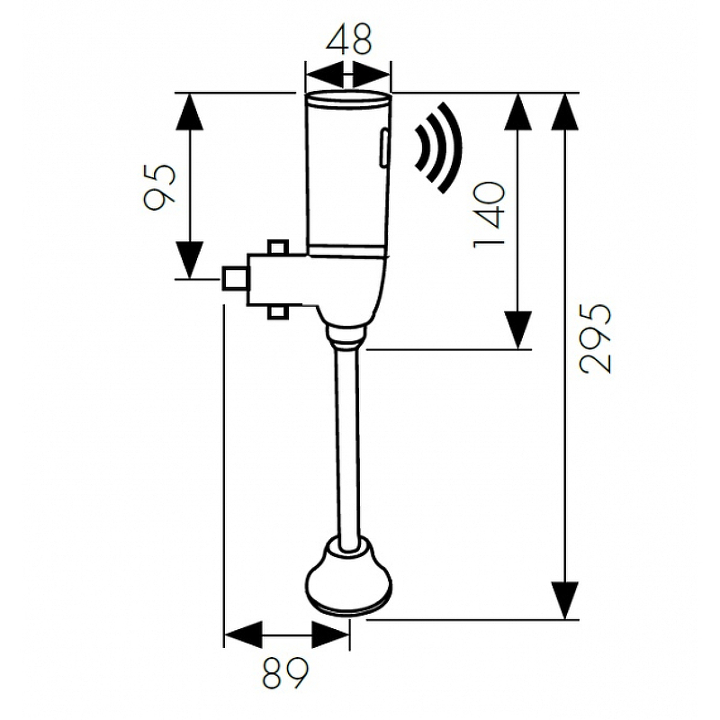 Смеситель для писсуара Raiber Sensor RSF88307 золото