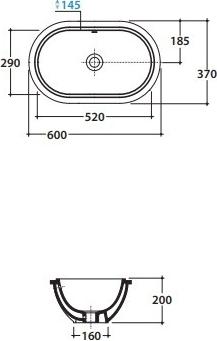 Раковина 60 см Globo Forty3 SC043.BI*0