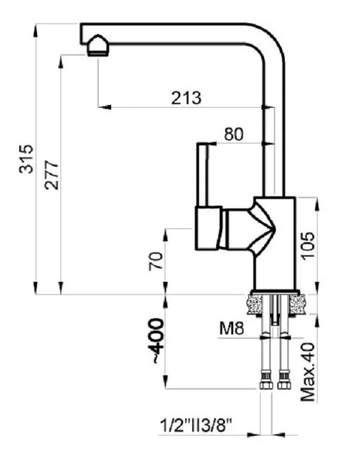 Смеситель для кухни Azario Evans AZ-152944324 черный