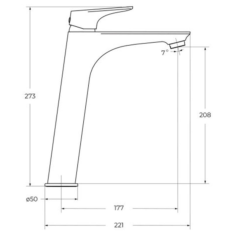 Смеситель для раковины BelBagno Marino MARINO-LMC-CRM-W0, хром