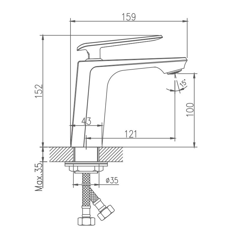 Смеситель для раковины Haiba HB10548-8 белый