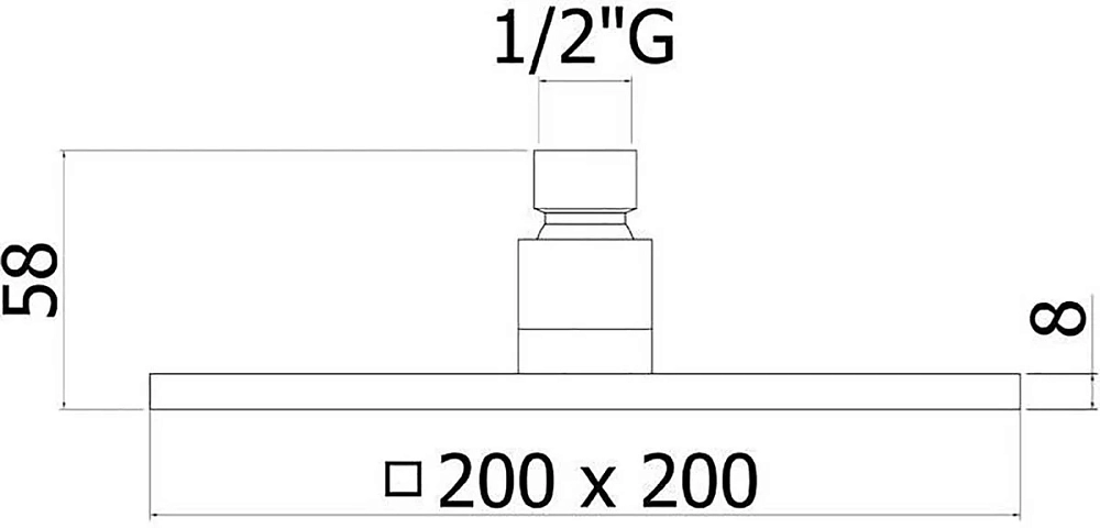 Душ верхний Paffoni ZSOF075NO/ZSOF063NO черный