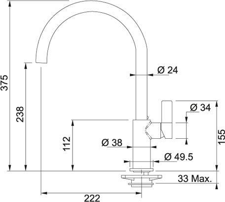 Смеситель для кухонной мойки Franke Ambient 115.0296.781, графит