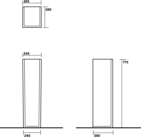 Пьедестал для раковины Kerasan Cento 357001