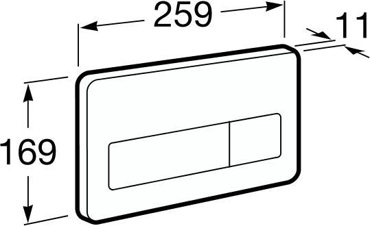 Кнопка смыва Roca PL3 890097004 нержавеющая сталь