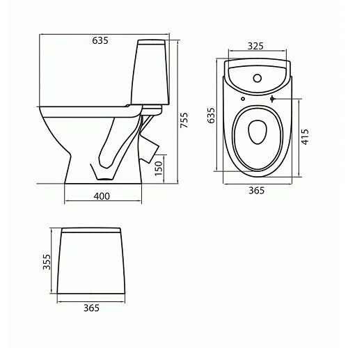 Напольный унитаз Kolo Runa L89201000 крышка стандарт