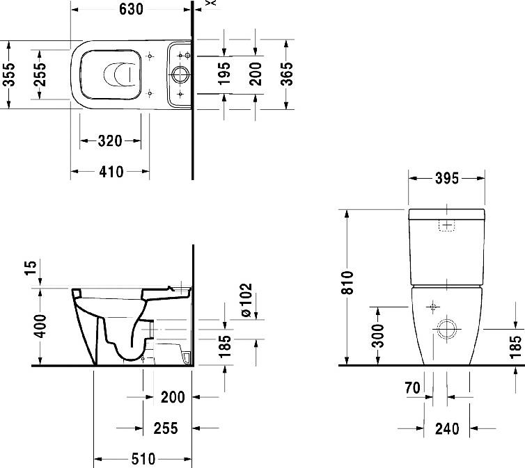 Бачок для унитаза Duravit Happy D.2 0934100005