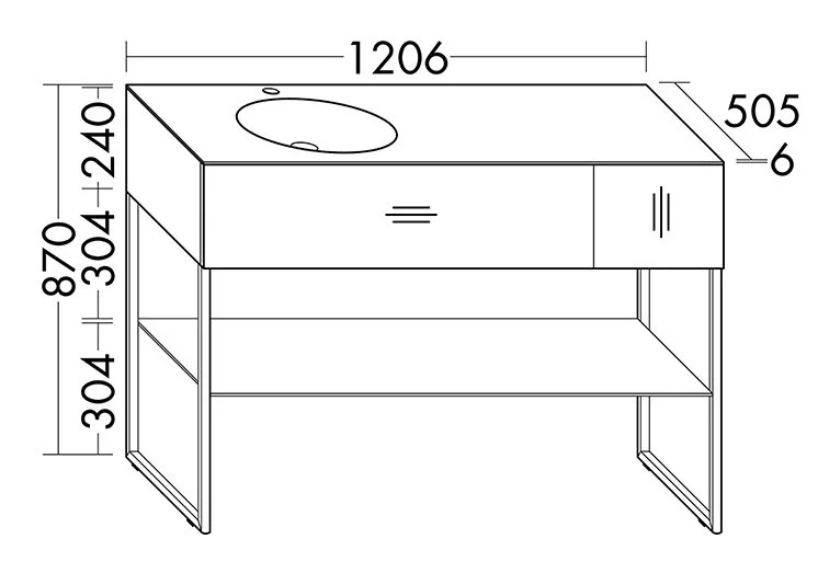 Тумба под раковину Burgbad Coco SFHQ120 L F2848 C001*1 черный