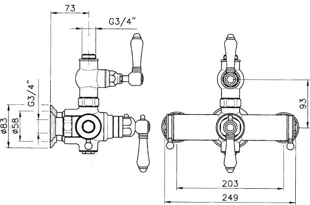 Термостат Nicolazzi Thermostatico 4917 BZ 18/78 для душа