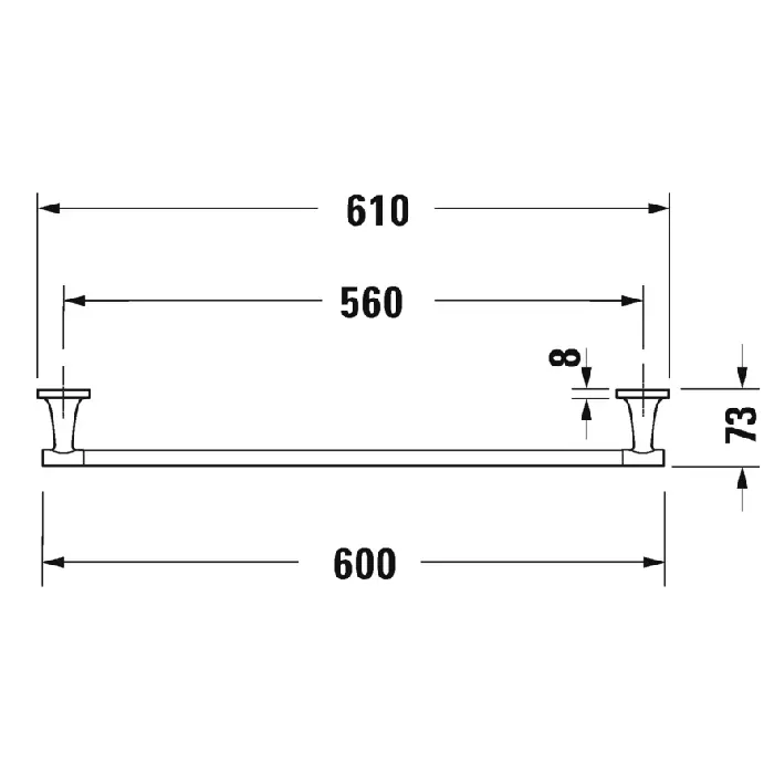 Полотенцедержатель Duravit Starck T 99424600 черный