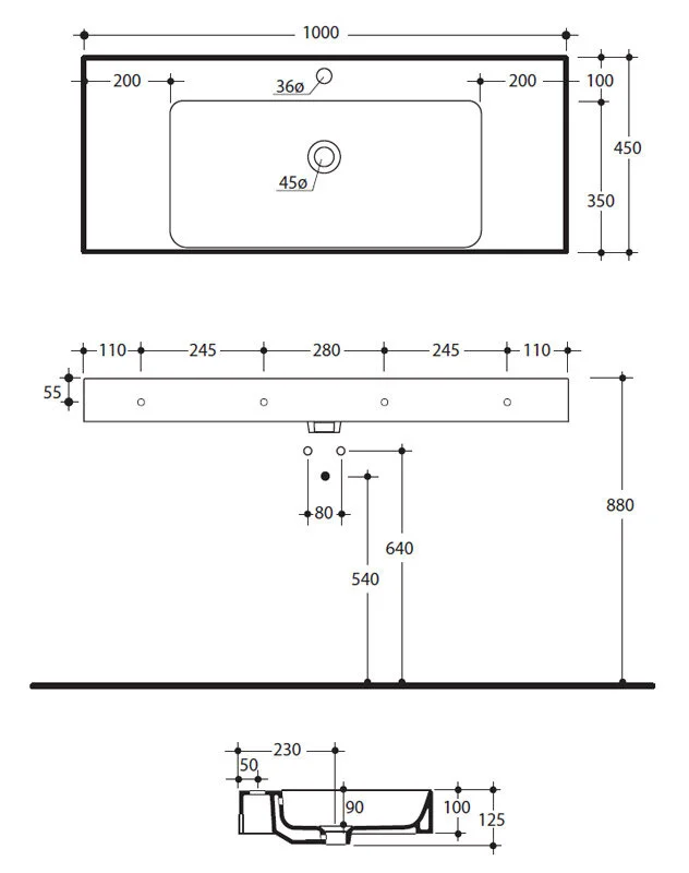 Раковина Kerasan Cento 3550bi*1 белый