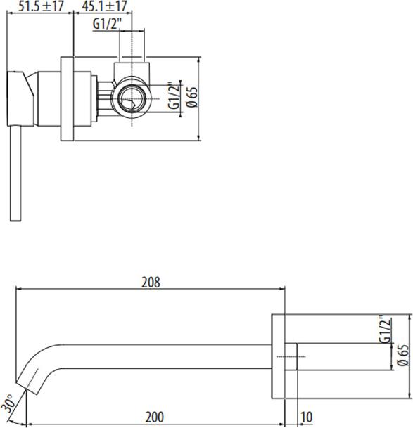 Смеситель для раковины Gattoni Circle Two 9137/91NO черный матовый