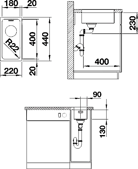 Кухонная мойка Blanco Andano 180-U 522952