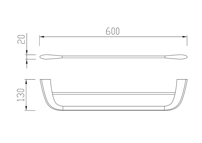 Полотенцедержатель Cezares LINER-THD-60-01, хром