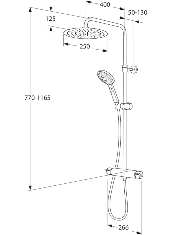 Душевая система Gustavsberg GB41215630 хром