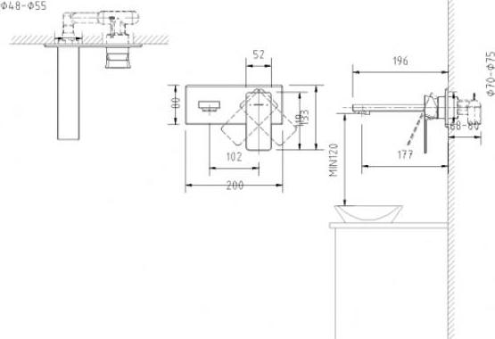 Смеситель для раковины Bravat Phillis P69183C-ENG