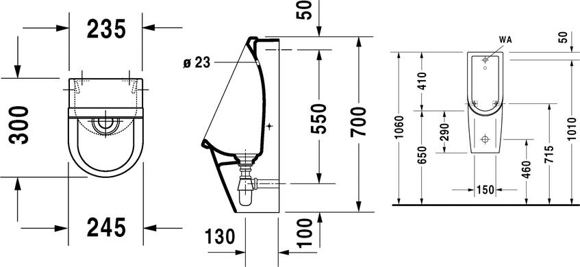 Писсуар Duravit Starck-3 0827250000