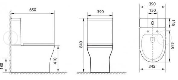 Чаша Aquanet Rimless Roll-C CL-12249B безободковая с тонким сиденьем микролифт