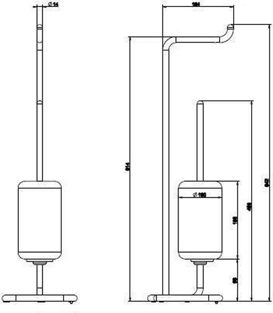 Стойка напольная Gessi Goccia 38067#079, белый