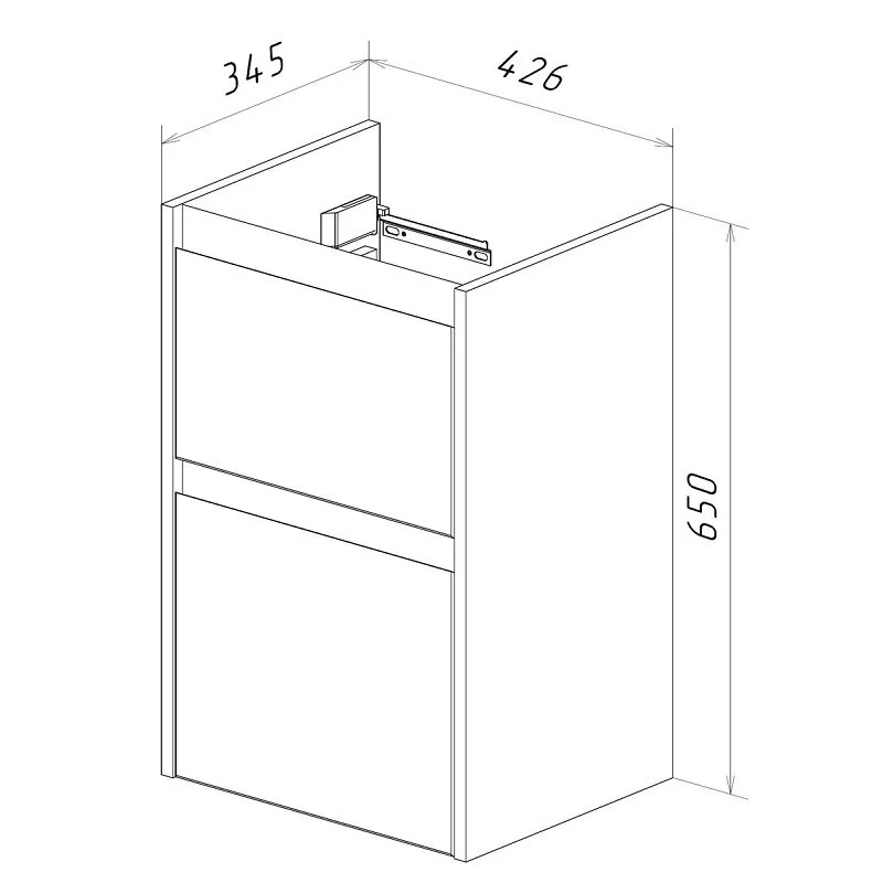 Тумба под раковину Lemark Combi LM03C45T-black белый, черный