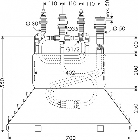 Скрытая часть Hansgrohe 13444180