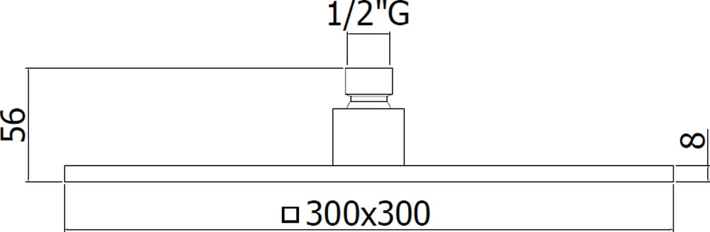 Верхний душ Paffoni Synkro King 30 ZSOF078NO черный