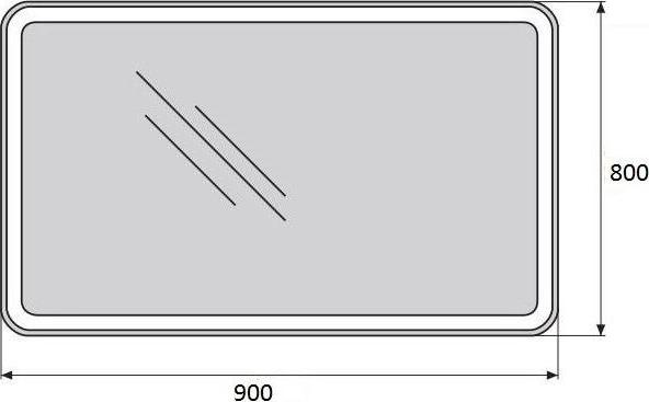 Зеркало BelBagno SPC-MAR-900-800-LED-BTN