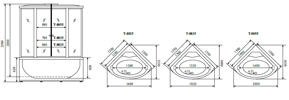 Кабина душевая Timo Comfort T-8835F