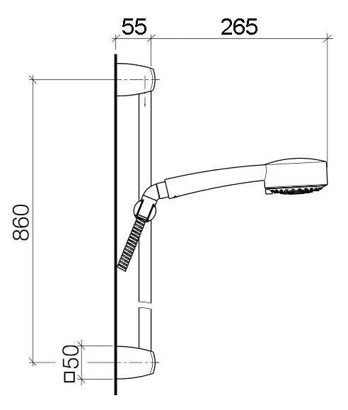 Душевой гарнитур Dornbracht Square 26 403 910-00 хром