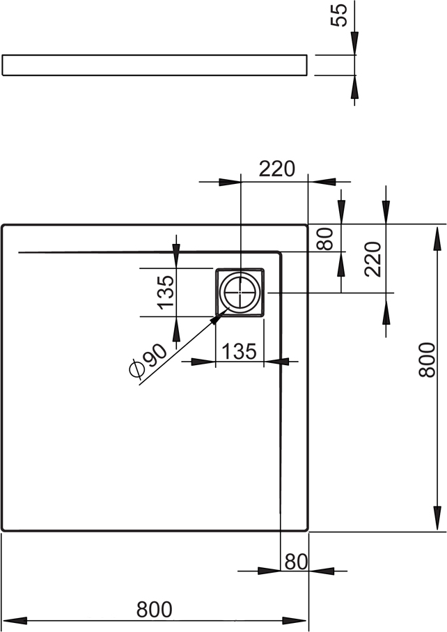 Поддон для душа Radaway Argos C800