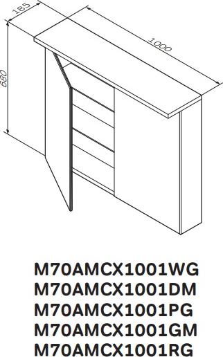 Шкаф зеркальный Am.Pm Spirit 2.0 M70AMCX1001GM