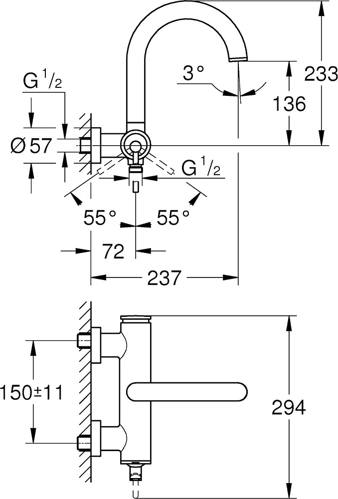 Смеситель Grohe Atrio New 32652DC3 для ванны с душем суперсталь